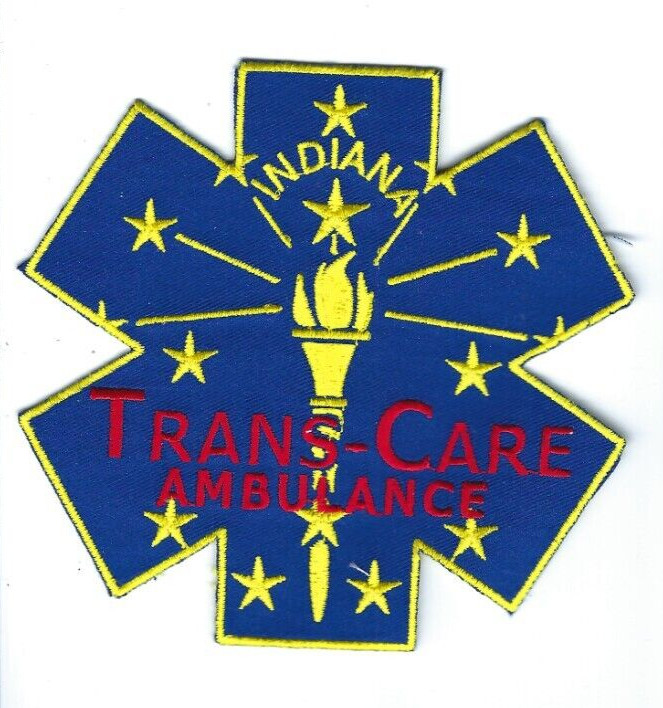 Trans-Care Ambulance Service ~ Indianapolis IN Indiana 4-3/8" patch - NEW!
