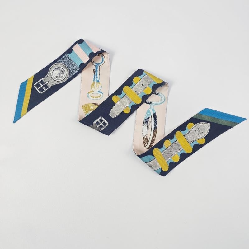 Hermes Fortique de Bride Block Twilly Silk Women's Scarf H064288S 03 155333116
