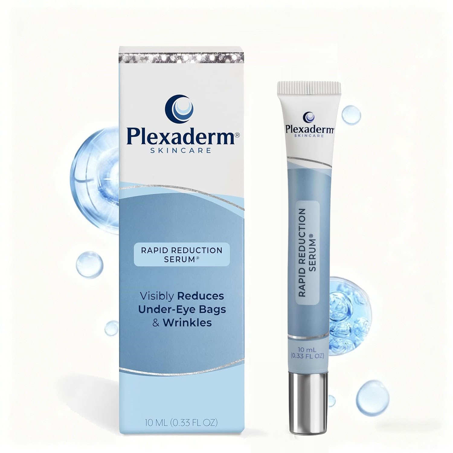 Plexaderm Rapid Reduction Eye Serum Reduces Eye Bags 0.33oz Wrinkles Anti Aging~