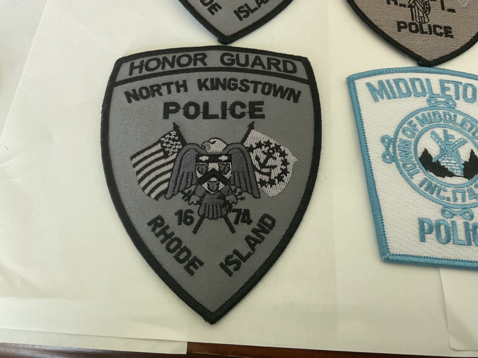 Police collectors patch set Rhode Island 6 pieces full size