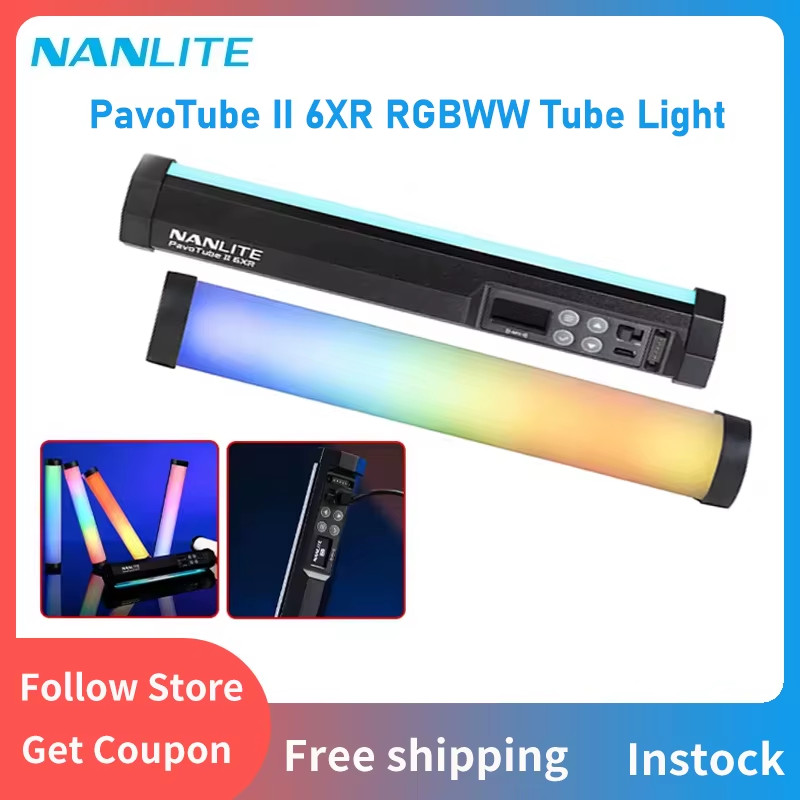 Nanlite PavoTube II 6XR Tube Light 2700K-12000K RGBWW 8-Pixel T12 Video Fill Lig