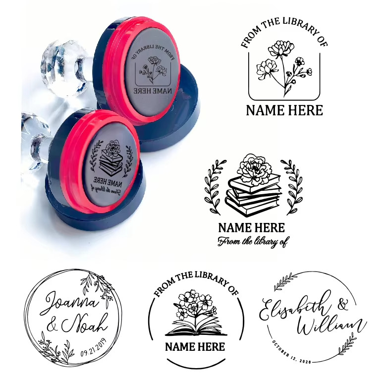 Personalized Rubber Stamp Custom Logo Name Self Inking Business Stamp