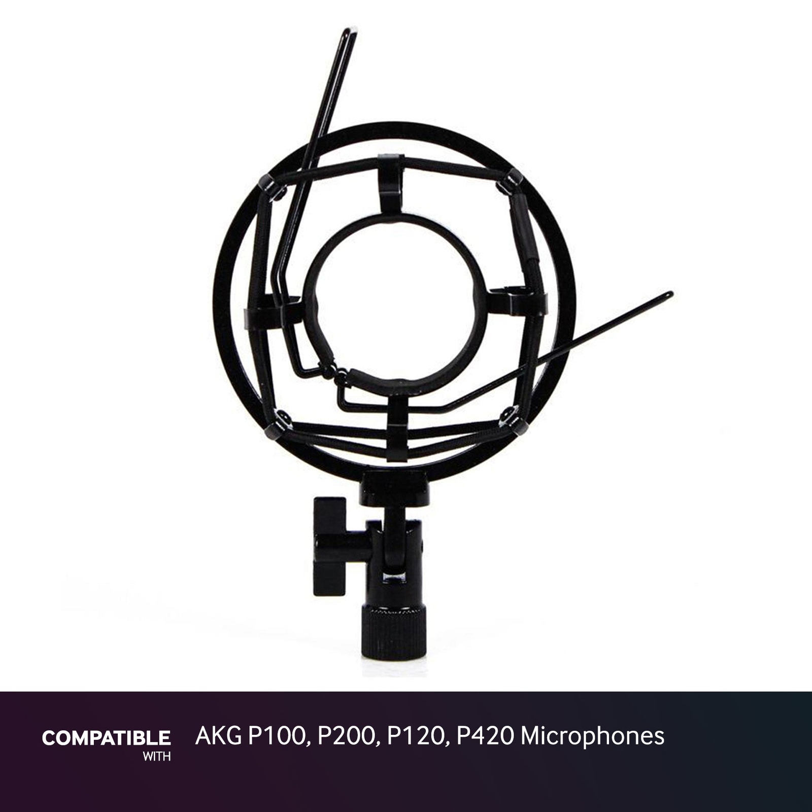 Black Shock Mount fits AKG P100, P200, P120, P420 Microphones