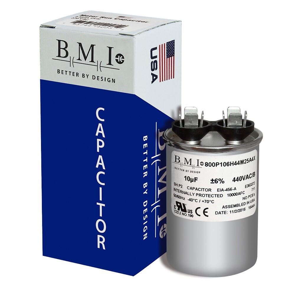 USA 10 uf MFD 370 440 VAC volts Round Run Capacitor 50/60 Hz - Lot-1