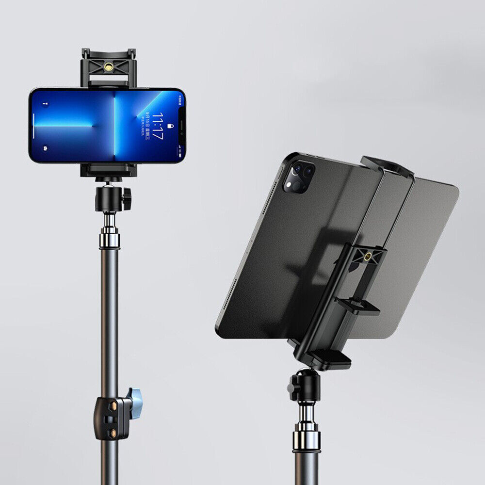 47.2" Tablet Floor Tripod Stand Adjustable Height For 7"-11" ipad iPhone Galaxy