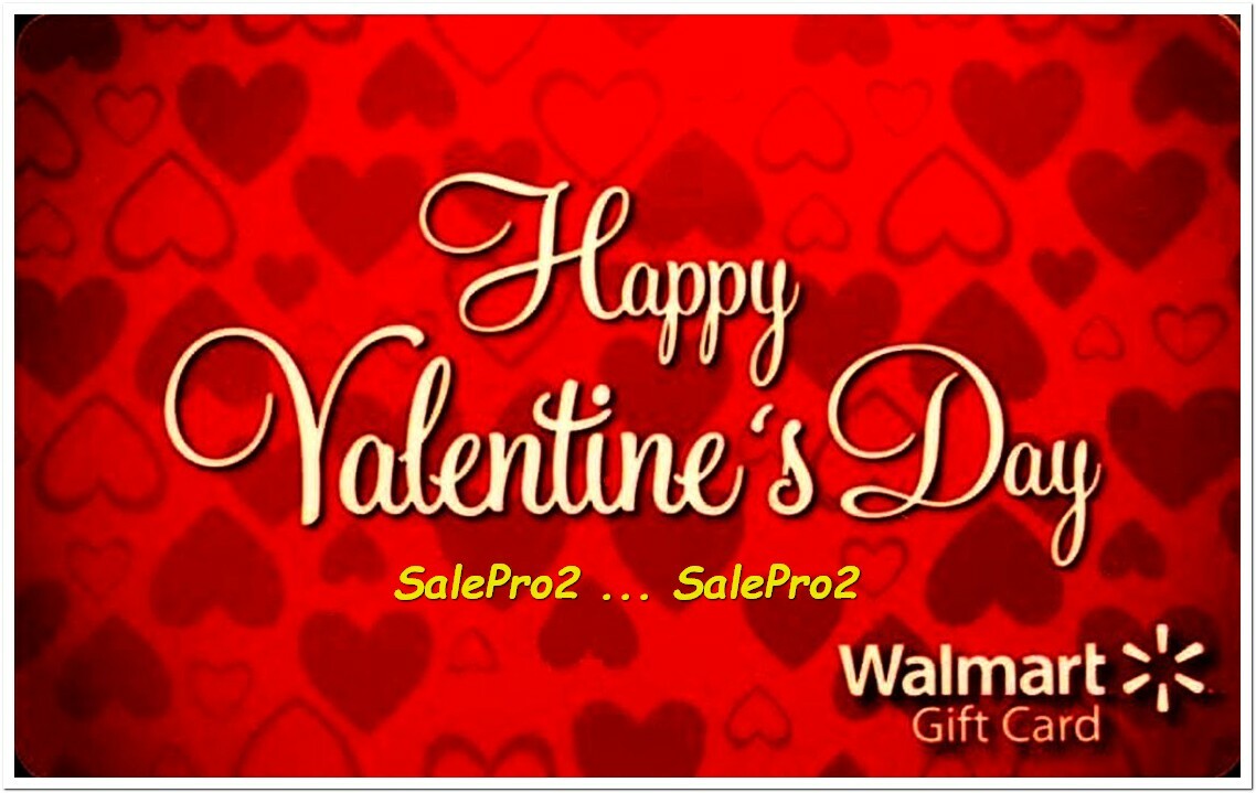 WALMART USA HAPPY VALENTINE'S DAY RED LOVE #FD26566 RARE COLLECTIBLE GIFT CARD