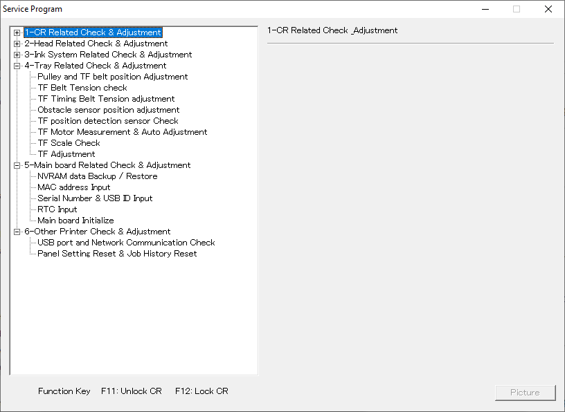 Epson Plotter Adjustment Service Program F2000 Includes Service Manual