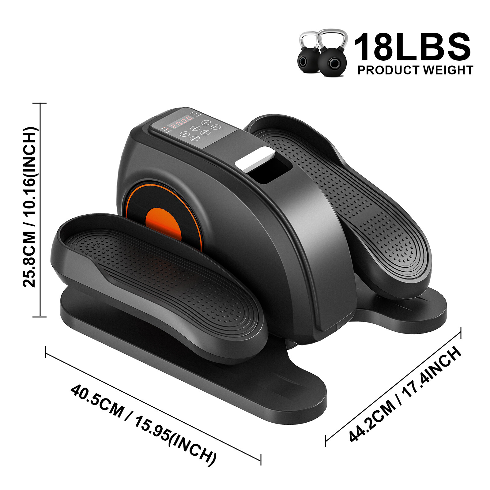 Elliptical Machine Portable Mini Pedal Exerciser Adjustable Speed Under-Desk