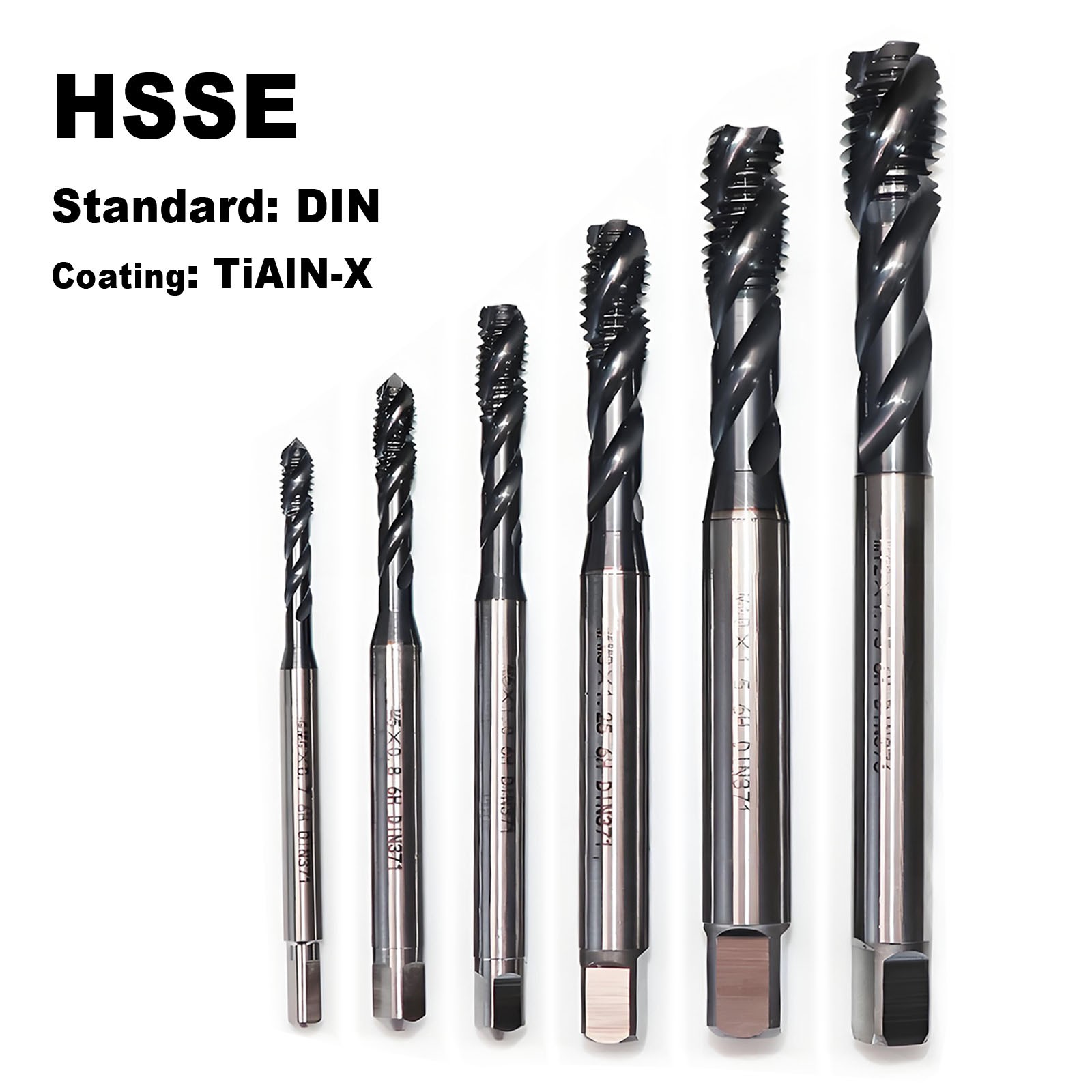 1PCS HSSE Spiral Fluted Taps Drill Set Threading Tools for Machine Metal M3-M18