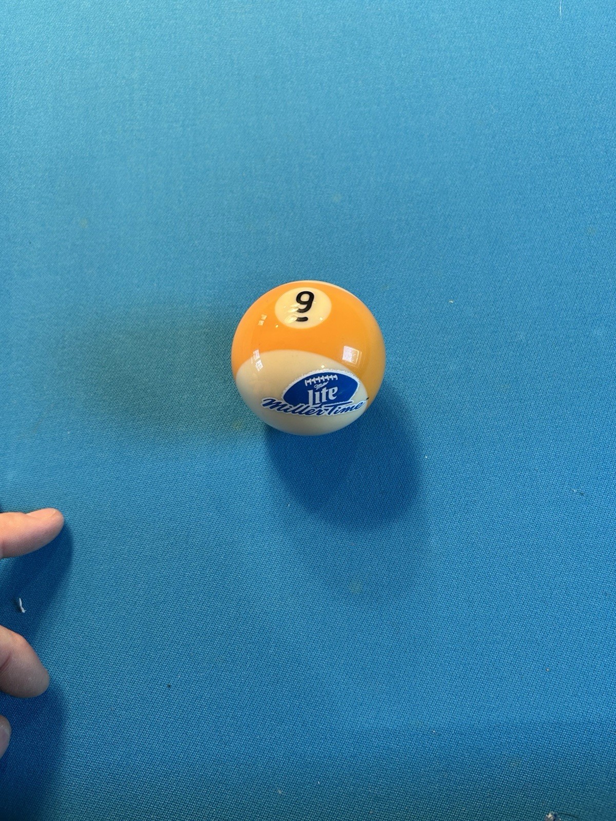 Miller Light Football Logo Individual #9 Nine Pool Ball