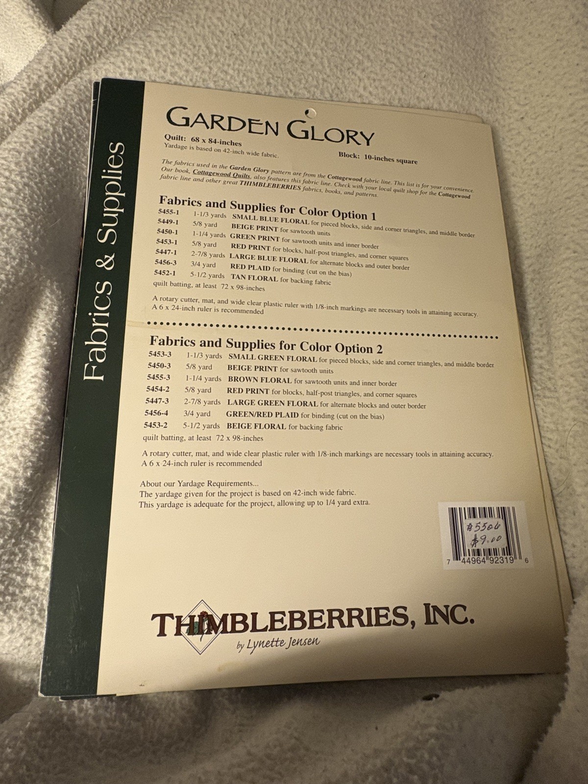 Thimbleberries Garden Glory LJ 92319