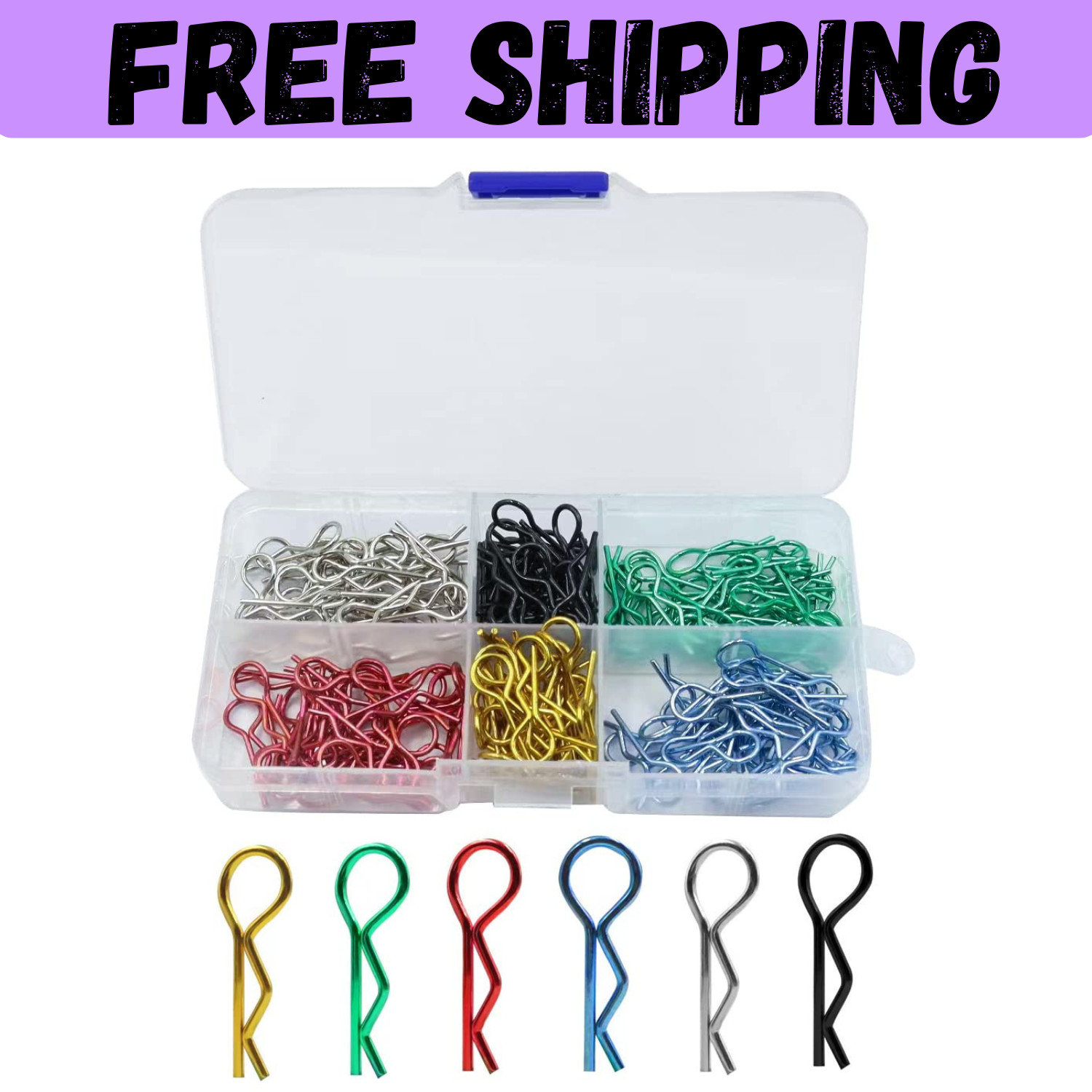 180pcs Universal RC Body Clips Car Clips Steel R Clips Stainless Steel for All 1