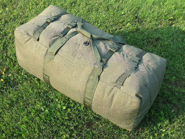 Improved Duffel Bag OD US Military Zipper Deployment Flight Travel NO PAINT VGC