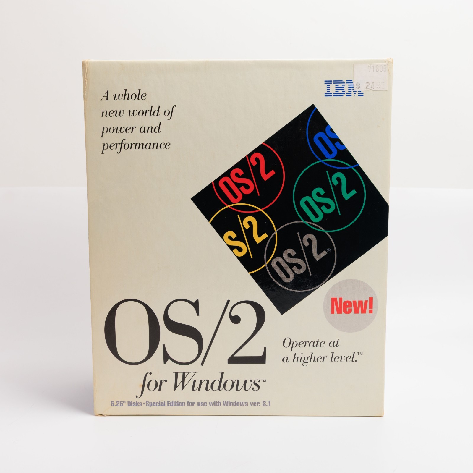 OS/2 for Windows 3.1 5.25" Disks open box