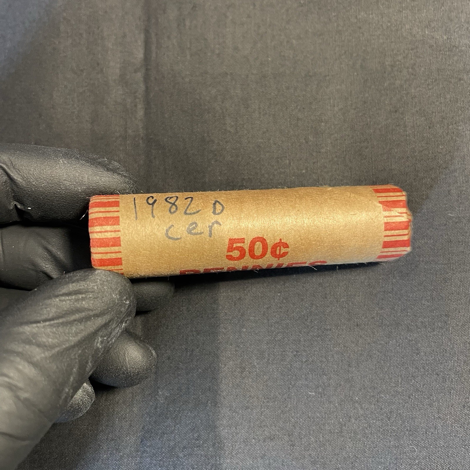1982 D Lincoln Cent Copper Large Date Roll (CIRCULATED)
