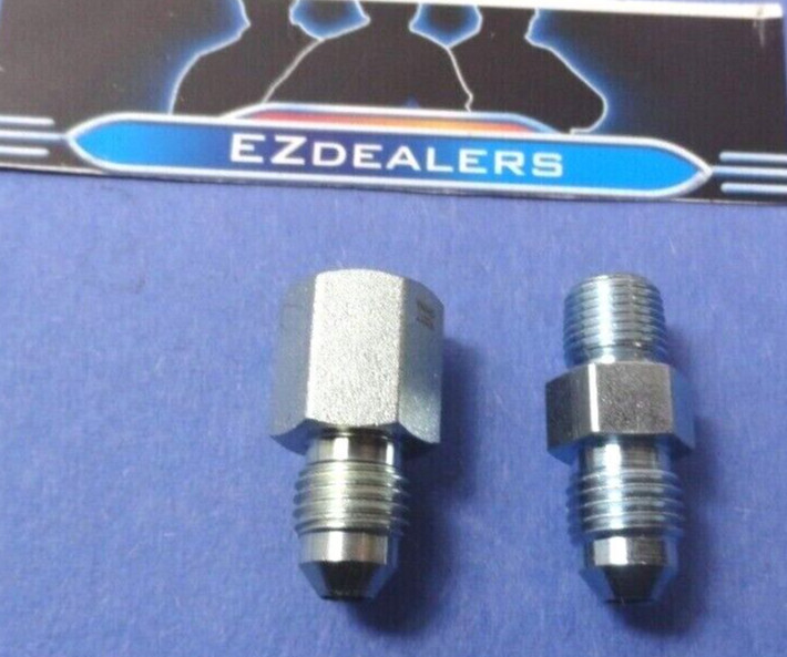 Gauge line adapter kit 1/8" NPT #3 AN male/female -3 steel fittings 37 degree