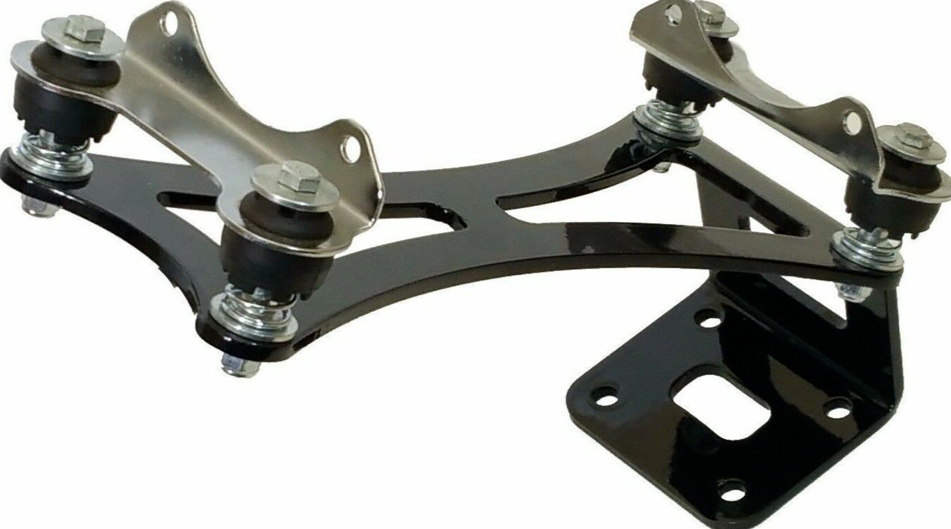 Viair 444 Chrome Air Compressor Mount Bracket & Vibration Isolator Upgrade Feet
