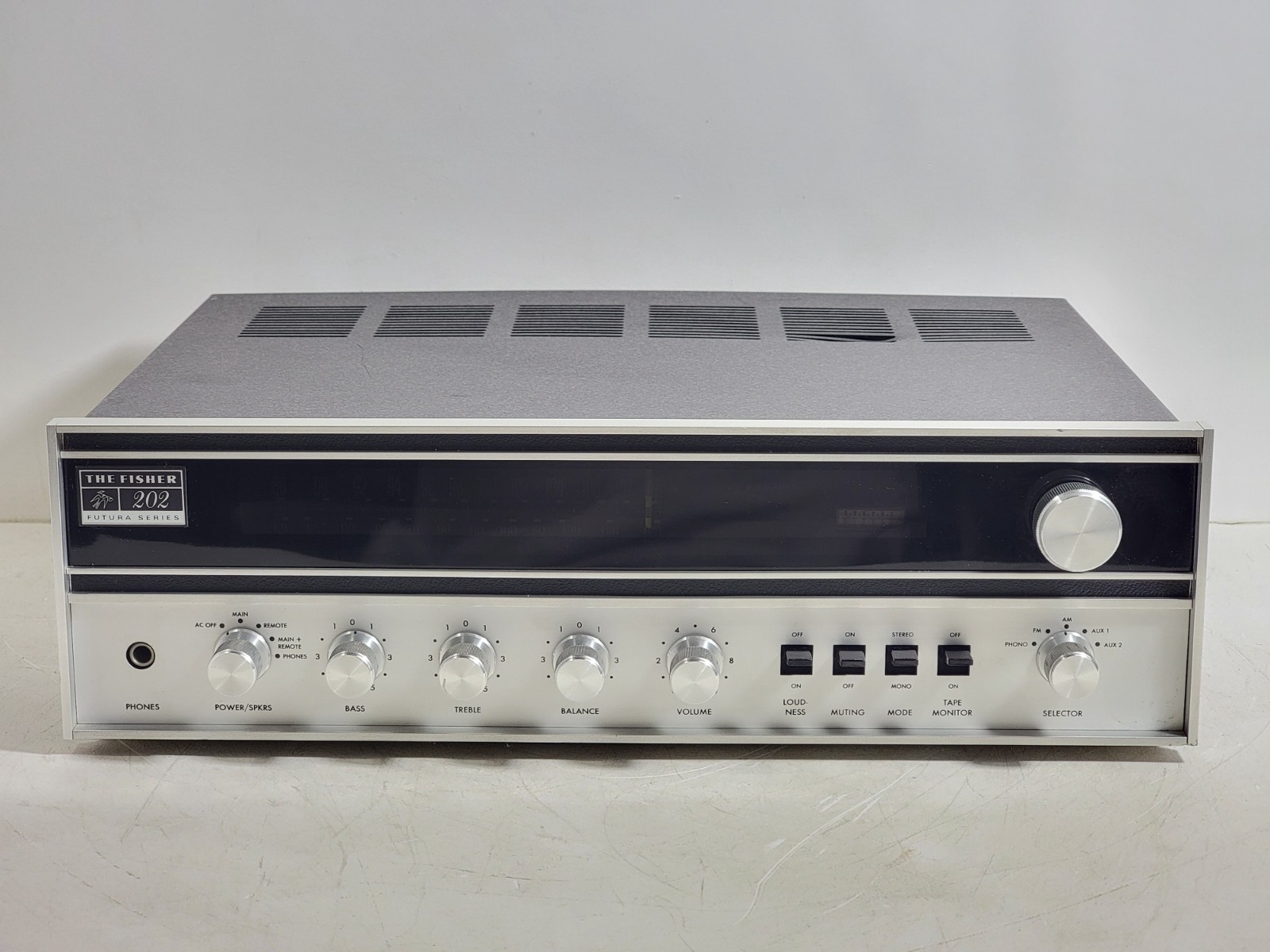 Vintage The Fisher 202 Futura AM/FM Stereo Receiver Original Tested & Working!