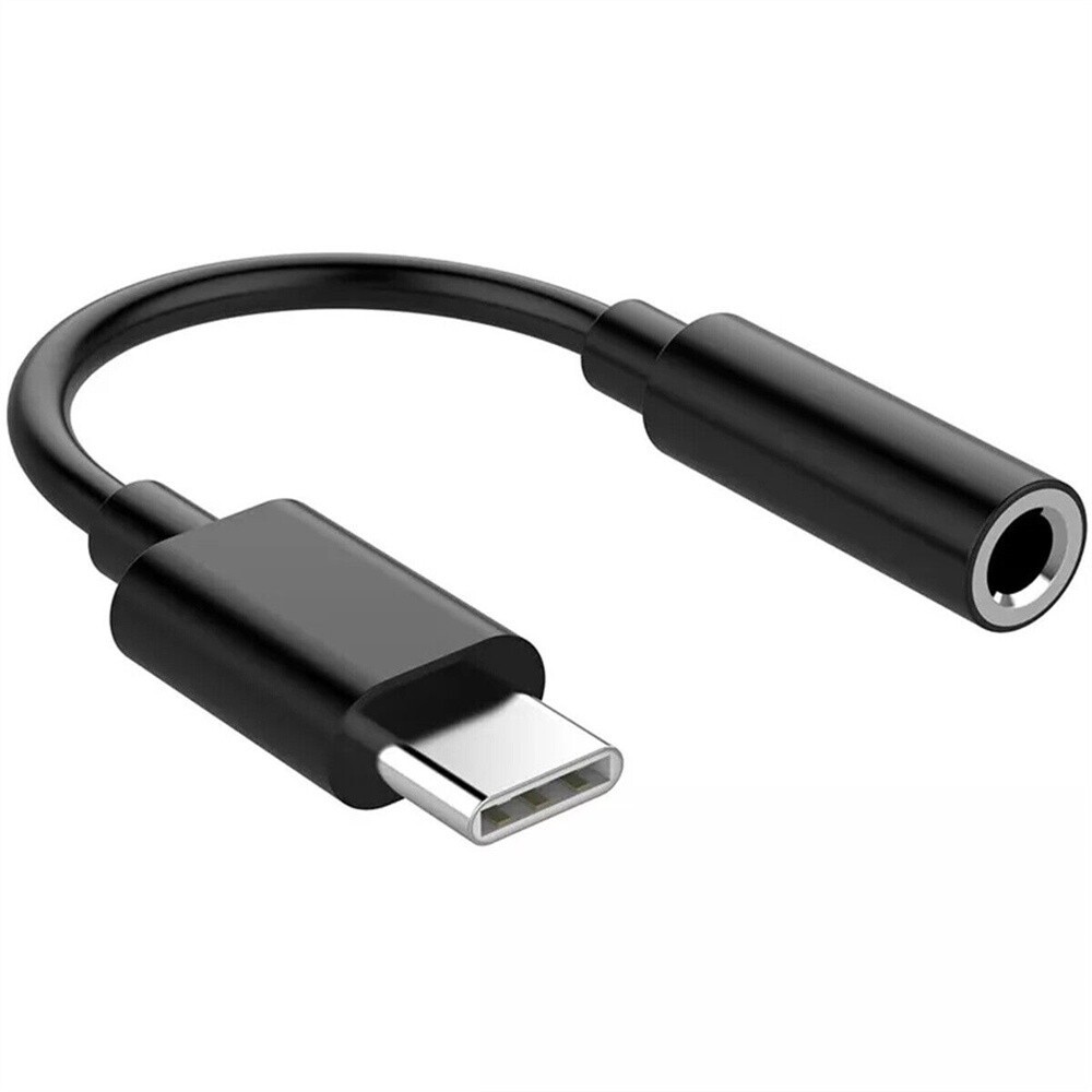 USB-C Type C Adapter Port to 3.5MM Aux Audio Jack Earphone Headphone Cable USB