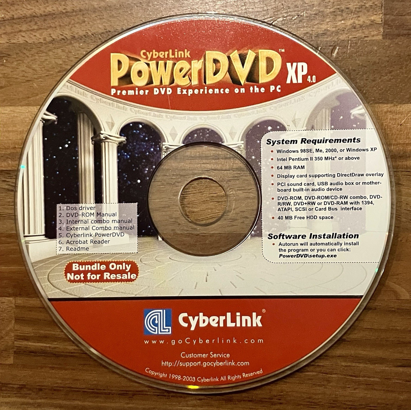 CyberLink Power DVD XP 4.0 - CD only