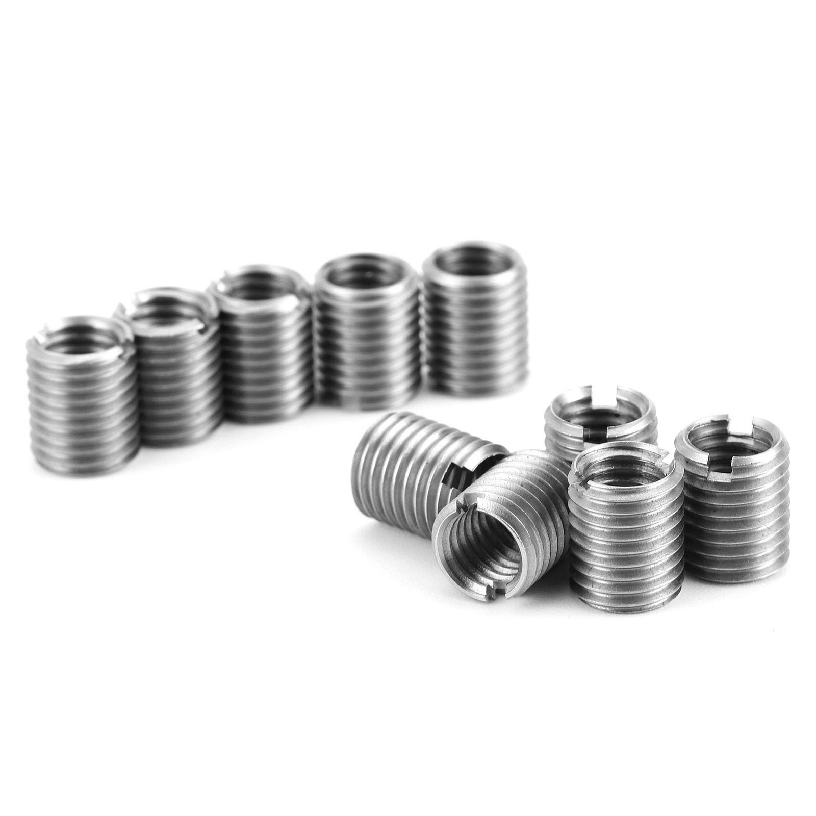 10pcs Insert Nuts Thread Repair Kit M8x1.25 Female to M10x1.25 Male Insert Nu...