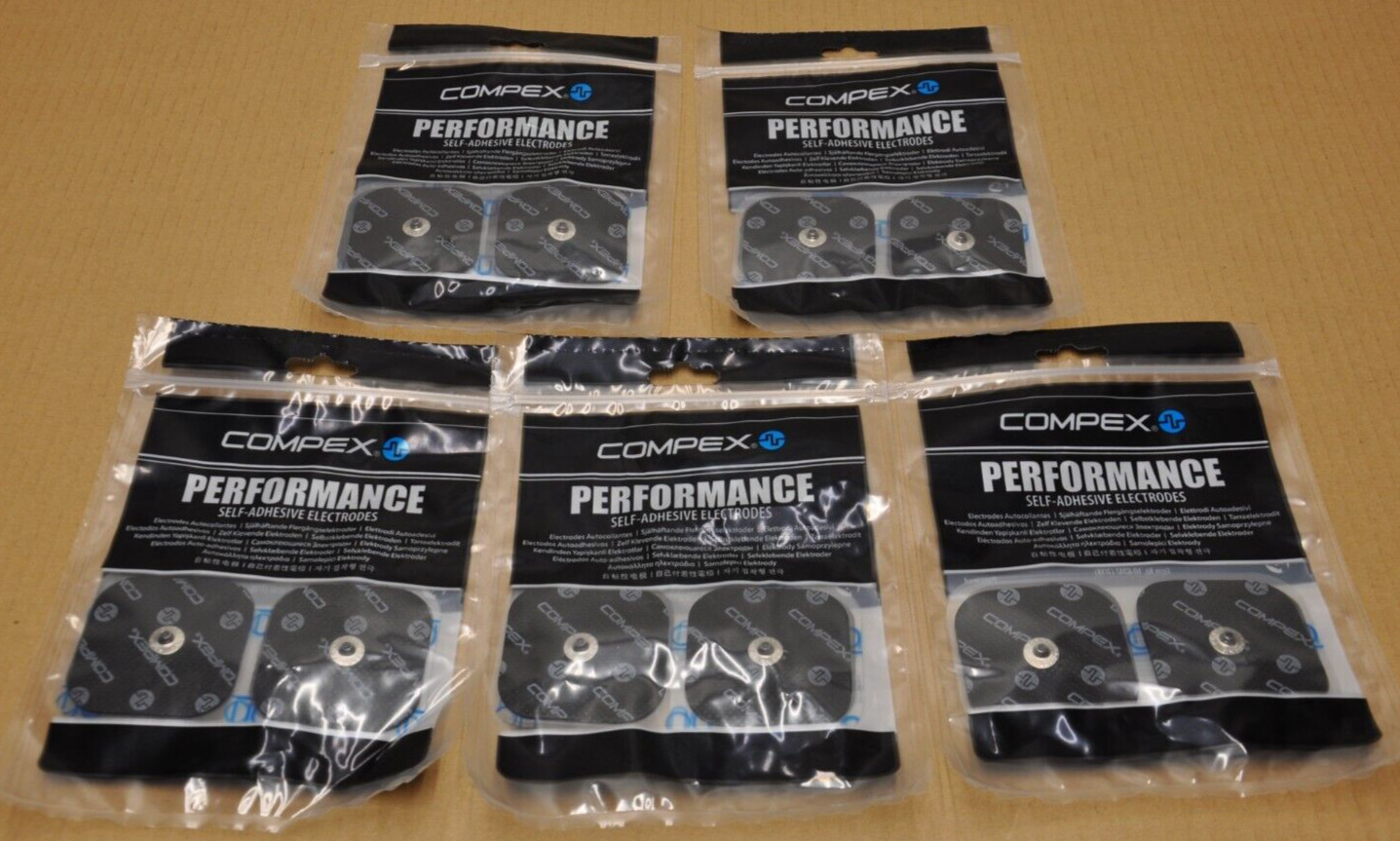 10 Packs of 4 Compex Performance Self Adhesive Electrodes  Snap Connector 42215