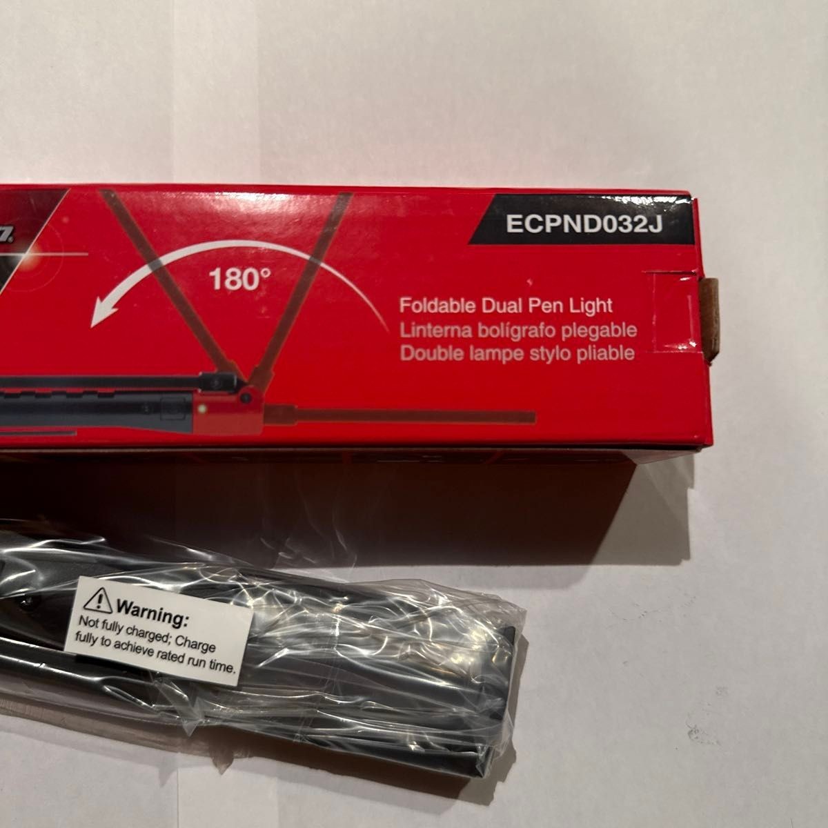 Snap-on ECPND032J 300LMN Foldable LED Dual Pen Light Red