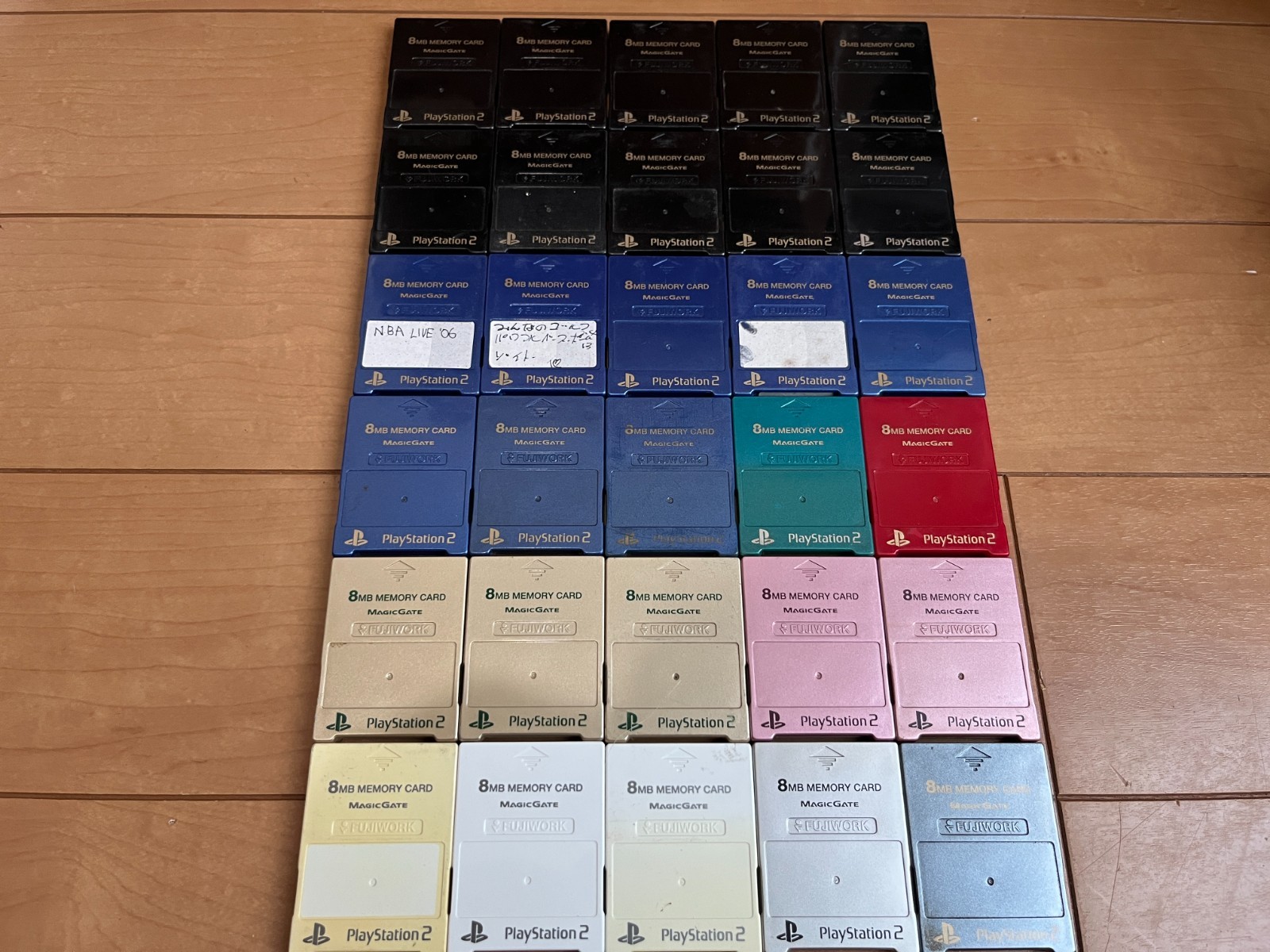 Playstation 2 PS2 lot of 30 FUJIWORK Official MemoryCard F01