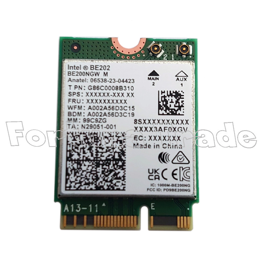 Intel BE202 NGW M2 2x2 Wi-Fi 7 Bluetooth 5.4 802.11 Key E WiFi adapter bulk
