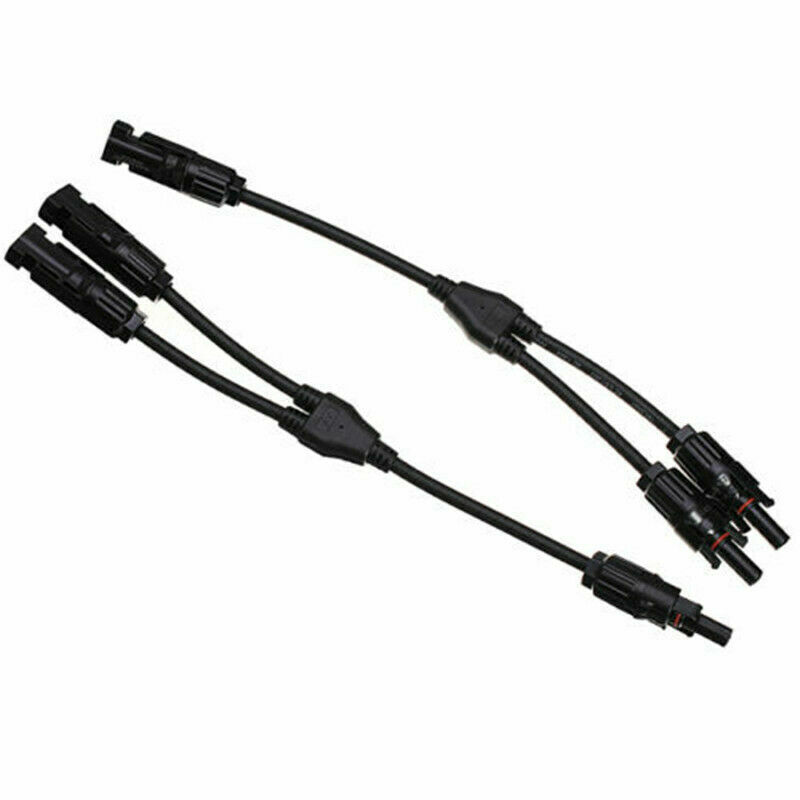 Solar Panel Y Branch Cable Connection Waterproof Adapter Connector Extension US
