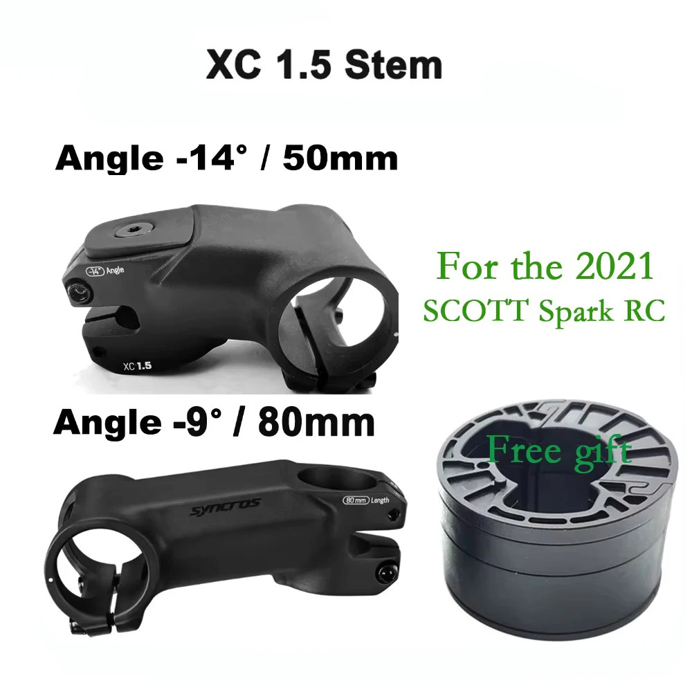 XC Mountain Bike Stem -9 -14 Degree 31.8mm Clamp 28.6mm Steerer 50-90mm