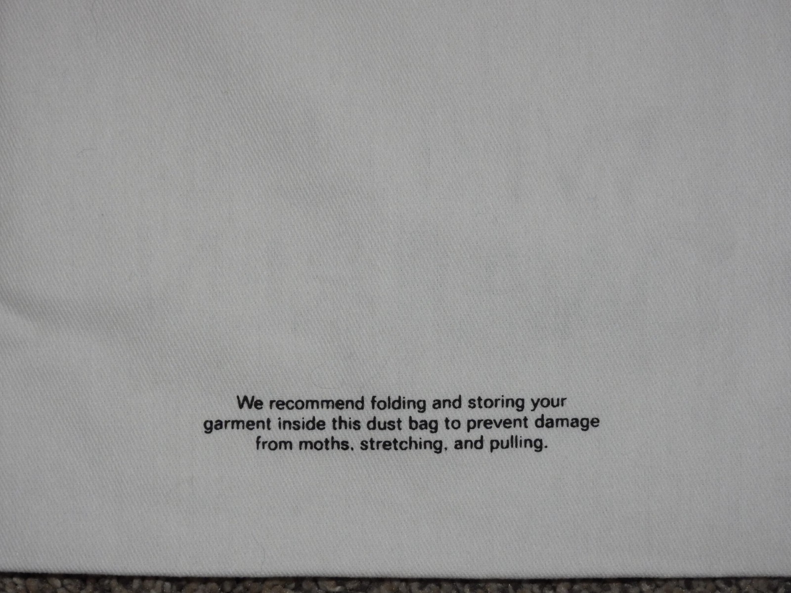 White & Warren Drawstring Dust Cover Bag 17.5" x 14.5"