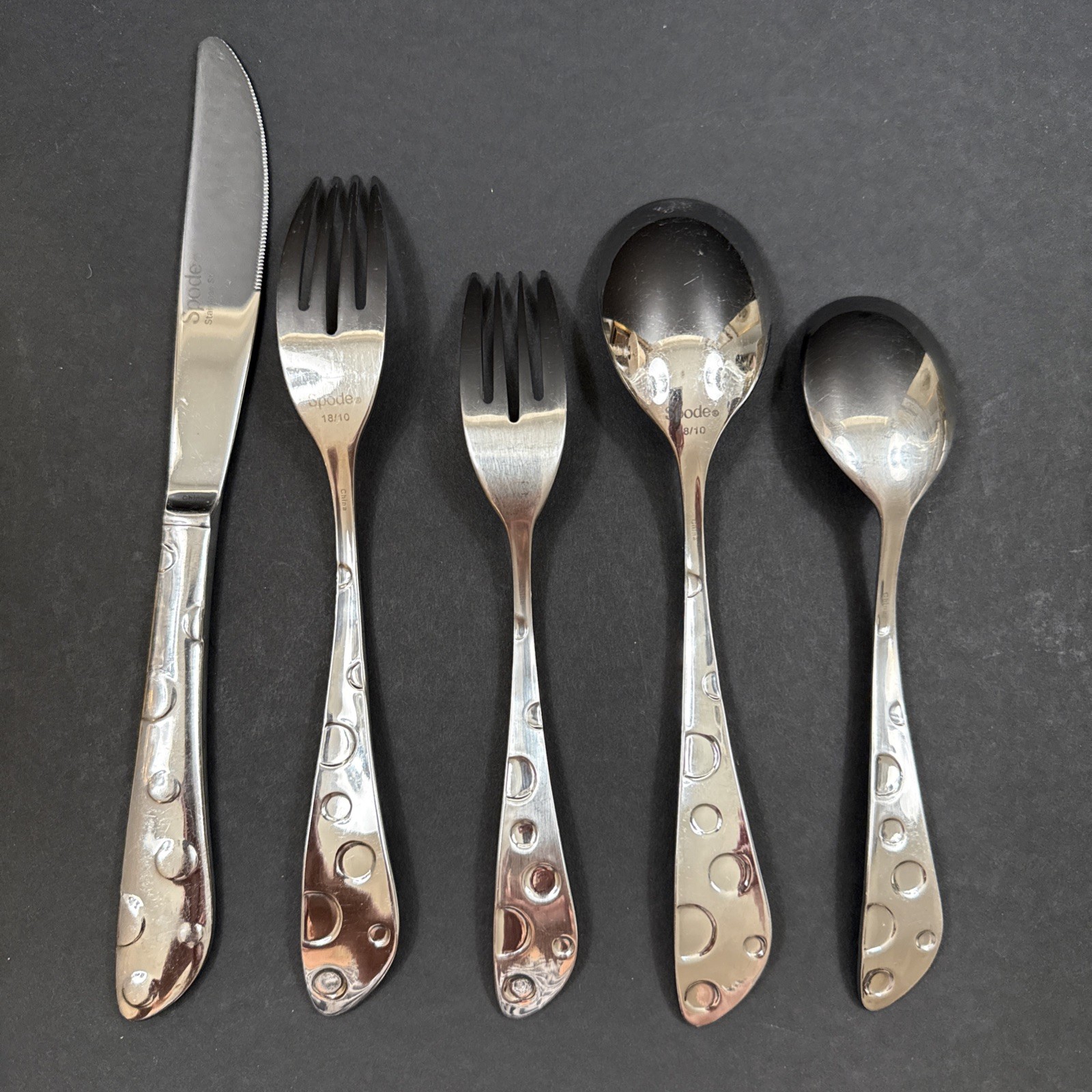 Spode BAKING DAYS Stainless Flatware 5 pc place setting discontinued