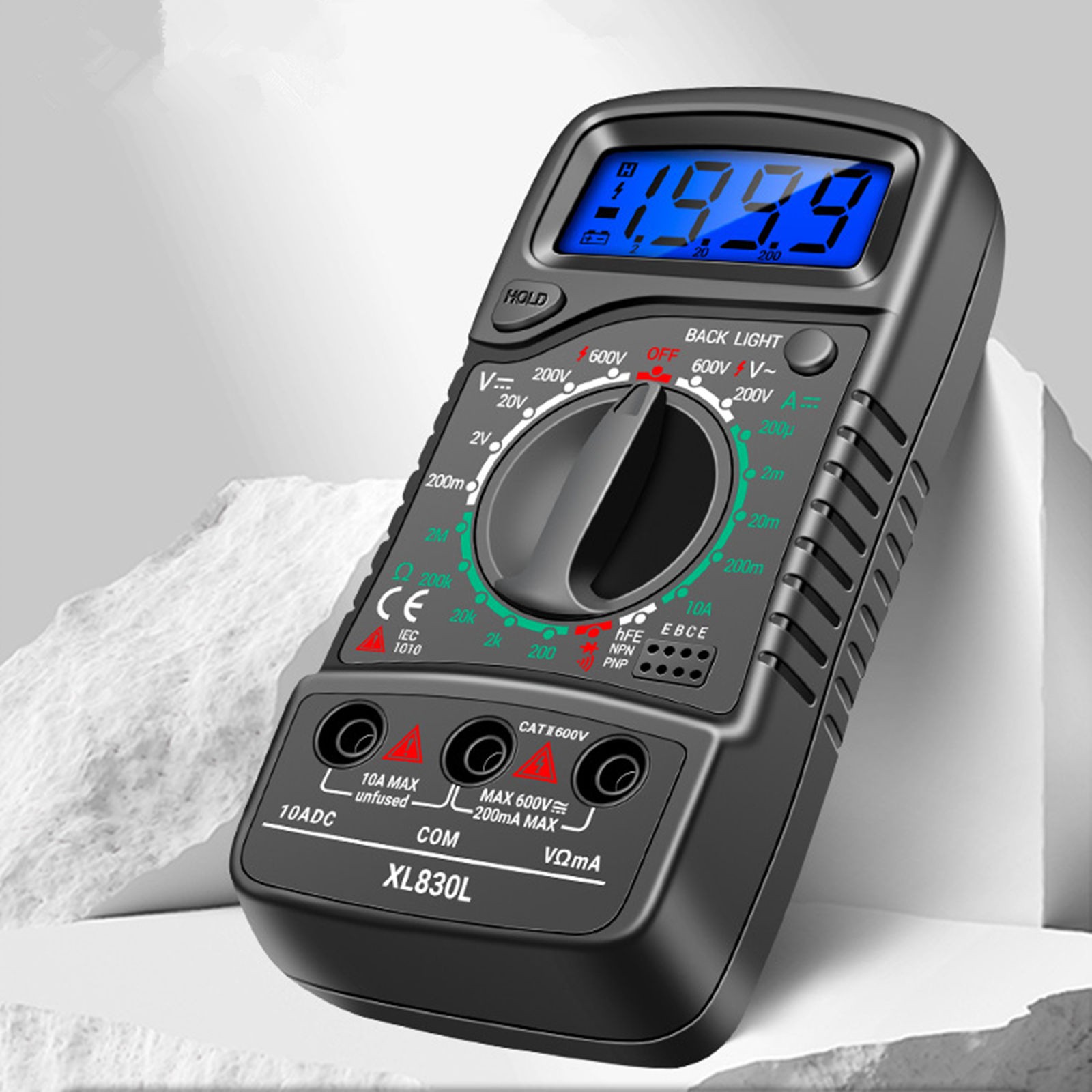 LCD Digital Multimeter Voltmeter Ammeter Ohmmeter Volt AC DC Tester Meter
