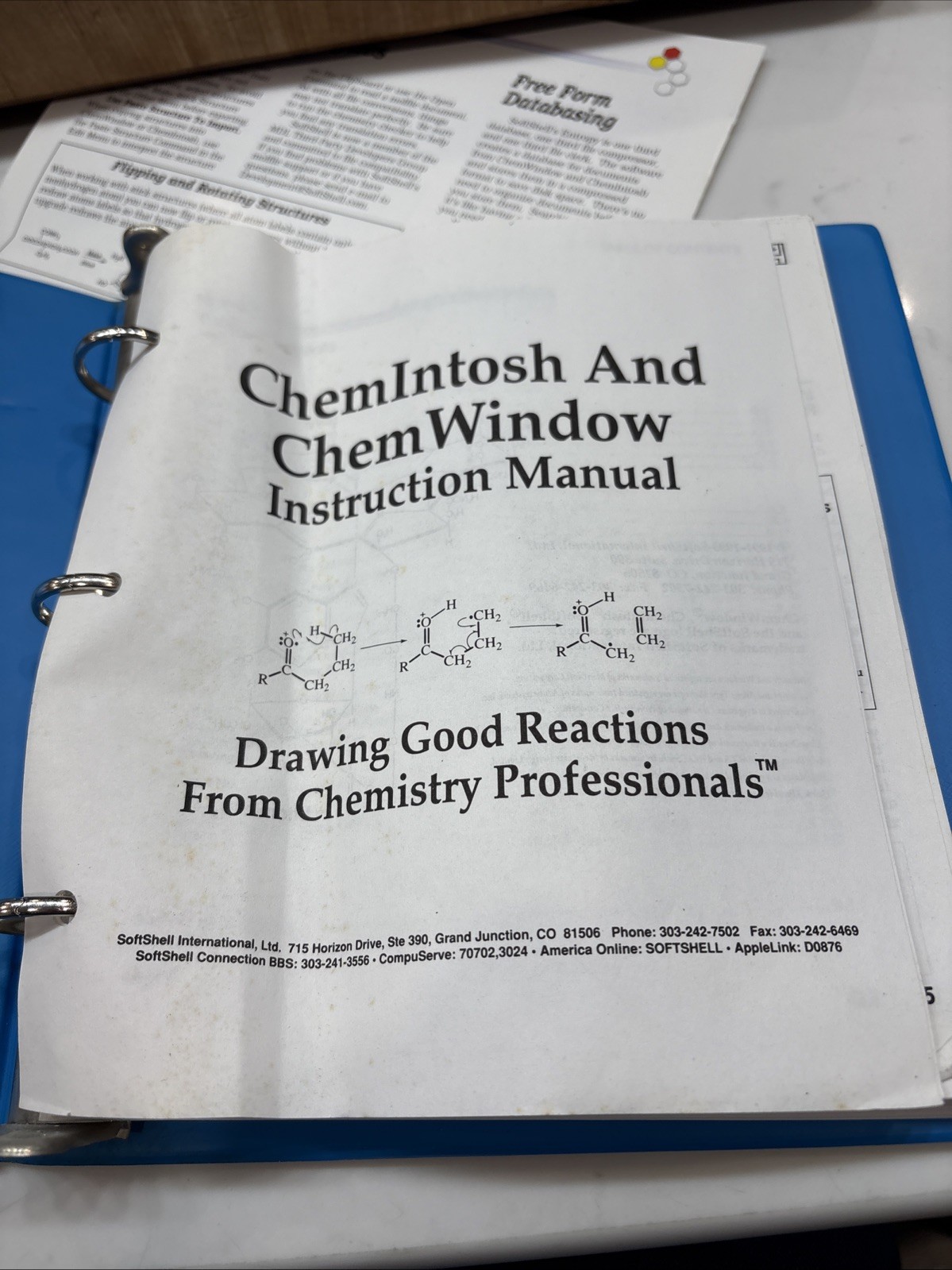 VTG SoftShell ChemIntosh ChemWindow Software Lot Floppy Disk Manuals Entropy