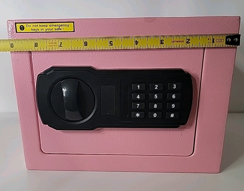 Intelligent Electronic Safe, Pink, Some Paint Touch-up (See Pictures), 2 Keys
