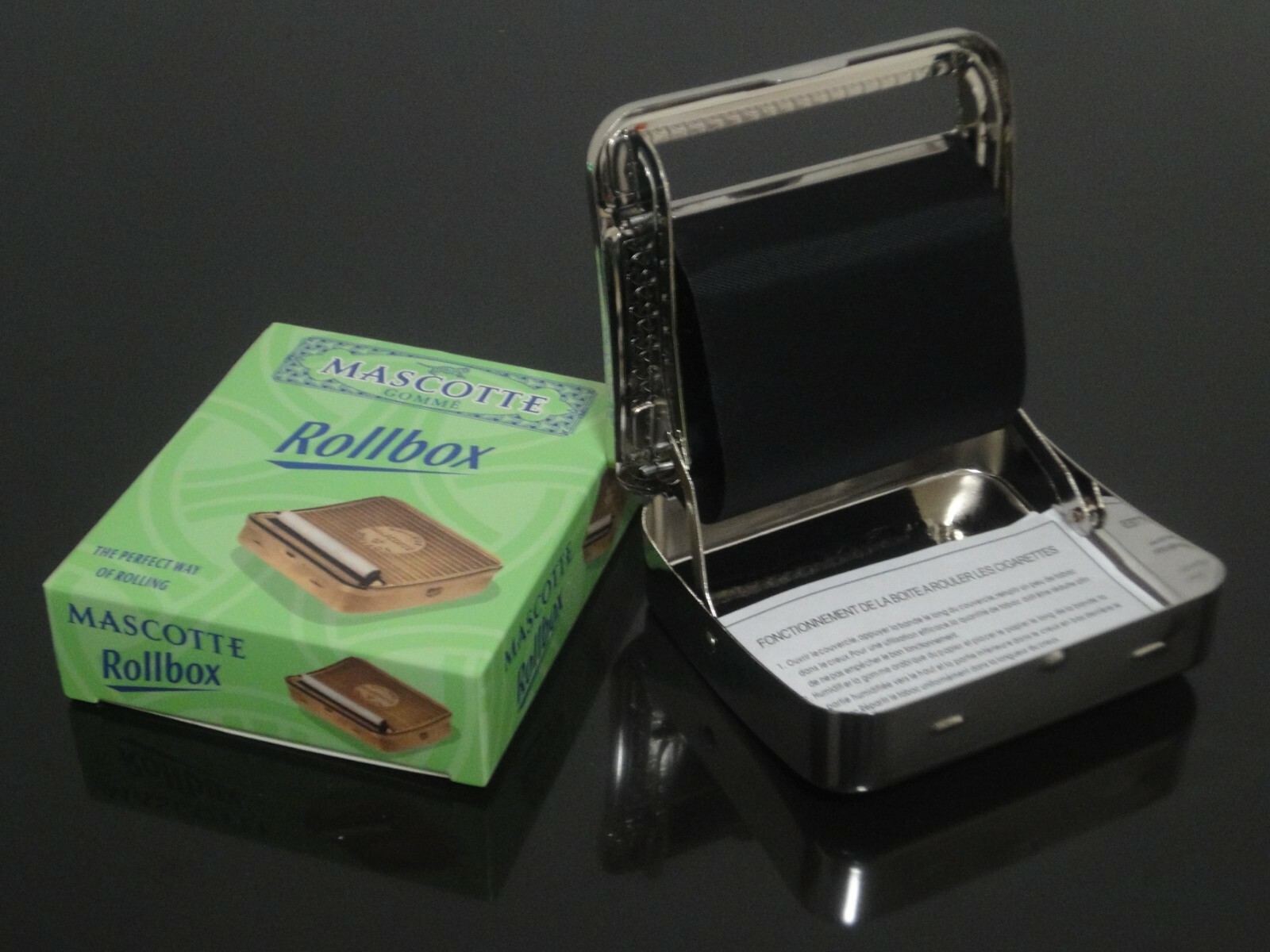 Mascotte 70mm Roller Roll Automatic Cigarette Tobacco Rolling Machine Box #03