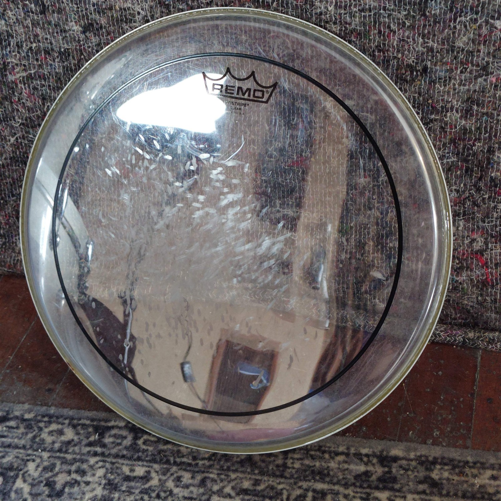 Used Remo Clear Pinstripe 14" Drum Head