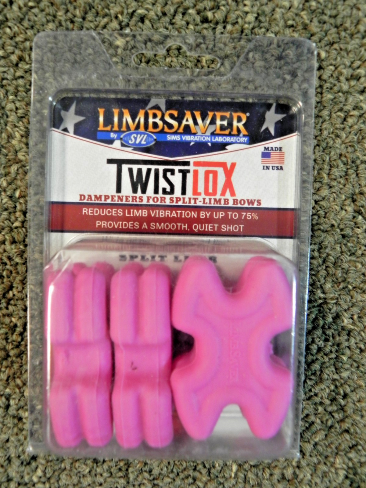 Limbsaver Twistlox Dampeners for Split Limb Bows -Pink- #4725