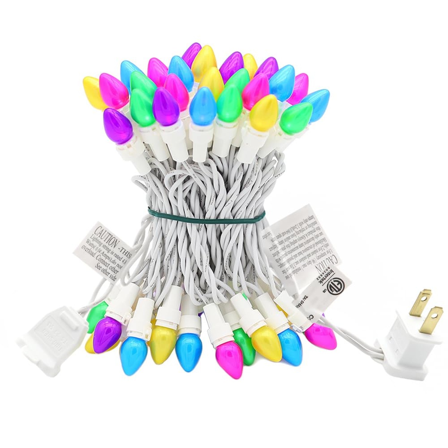 Easter Lights - LED Multi-Color Glass C3 String Lights, 50 LED 13.5 FT, 120V,...