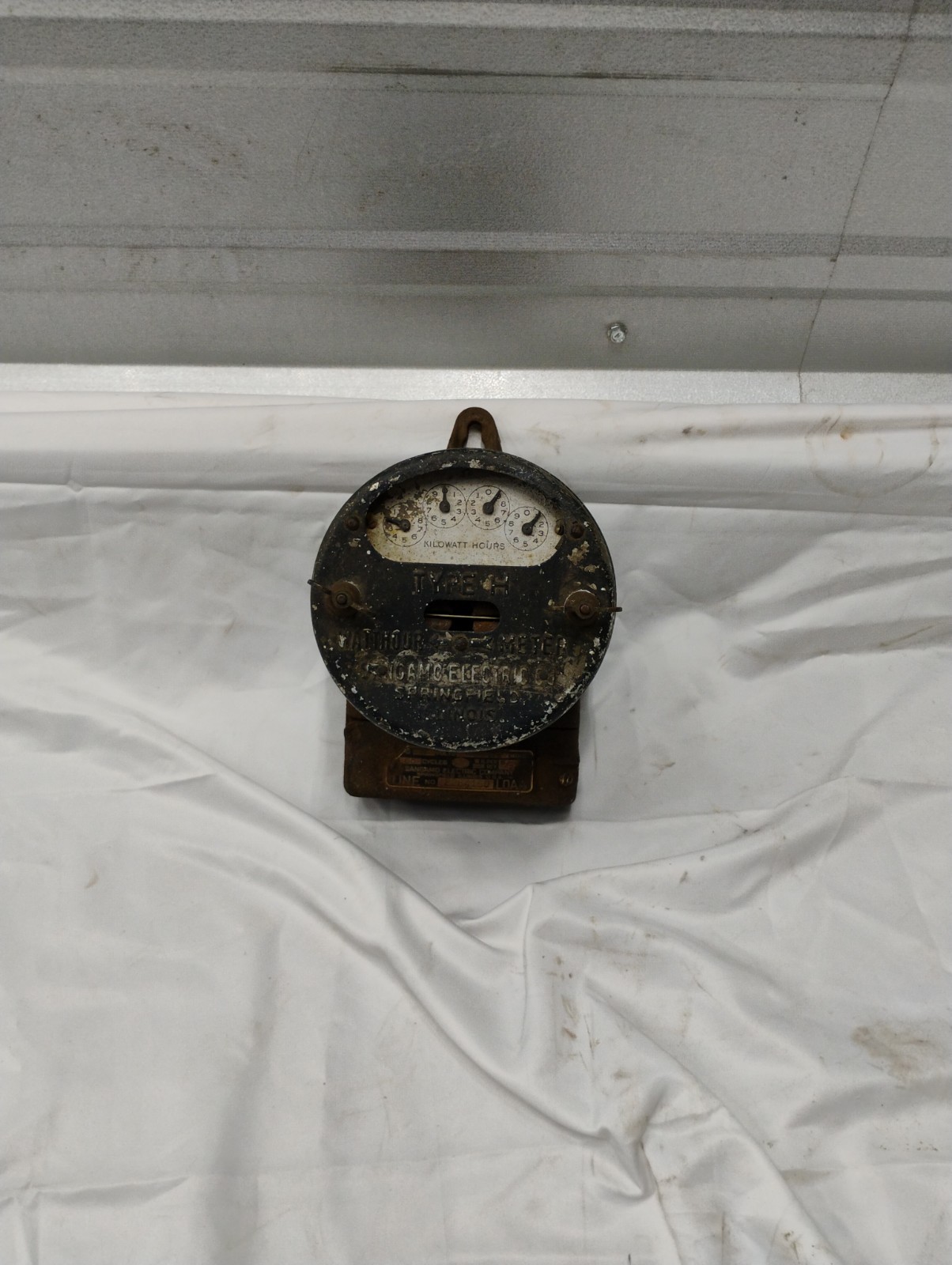 Sangamo Electric Co. Meter Type H WattHour Meter 5 Amp 110v 2 Wire Vintage