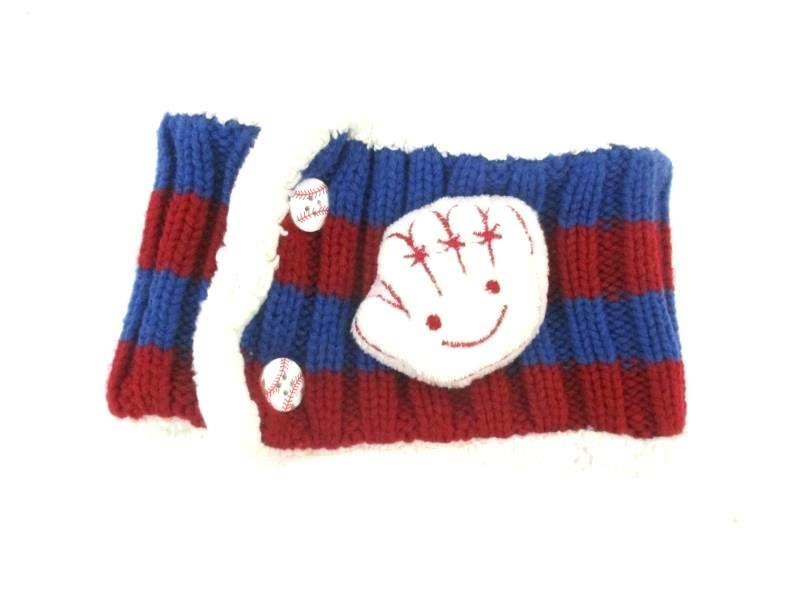 GZ Boy's Red Blue Fleece-Lined Cap & Neck Wrap - Baseball Theme Accessories