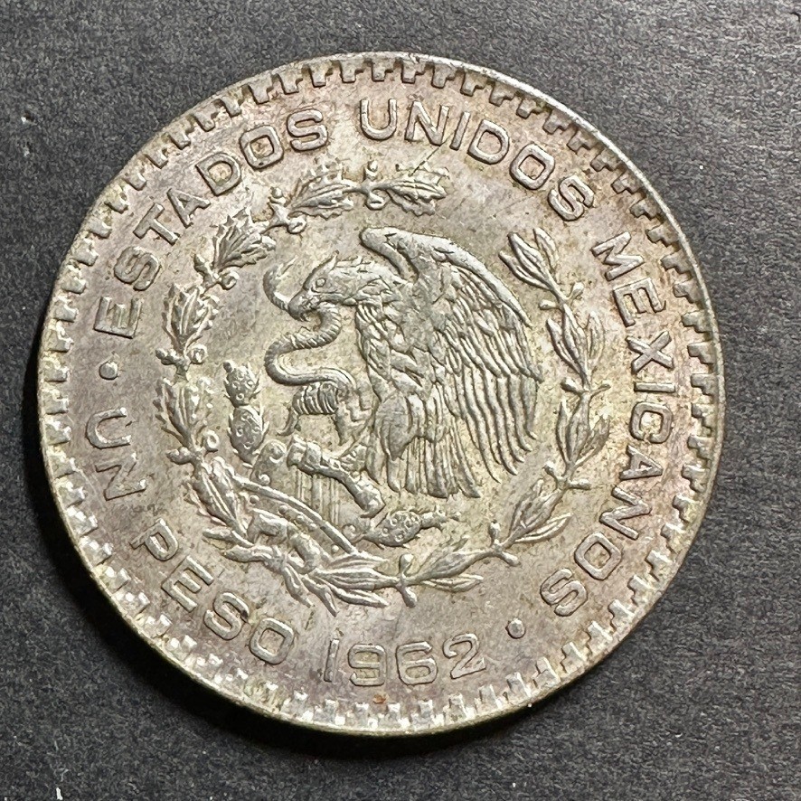 1962 Mexico 1 Peso Jose Maria Morelos .10 Silver Coin Un Peso Plata Tepalcate 06