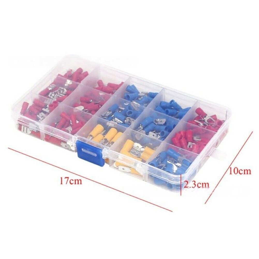 280pcs Cold Pressed Terminal Block Set with Rubber Insulation for Wire Crimp