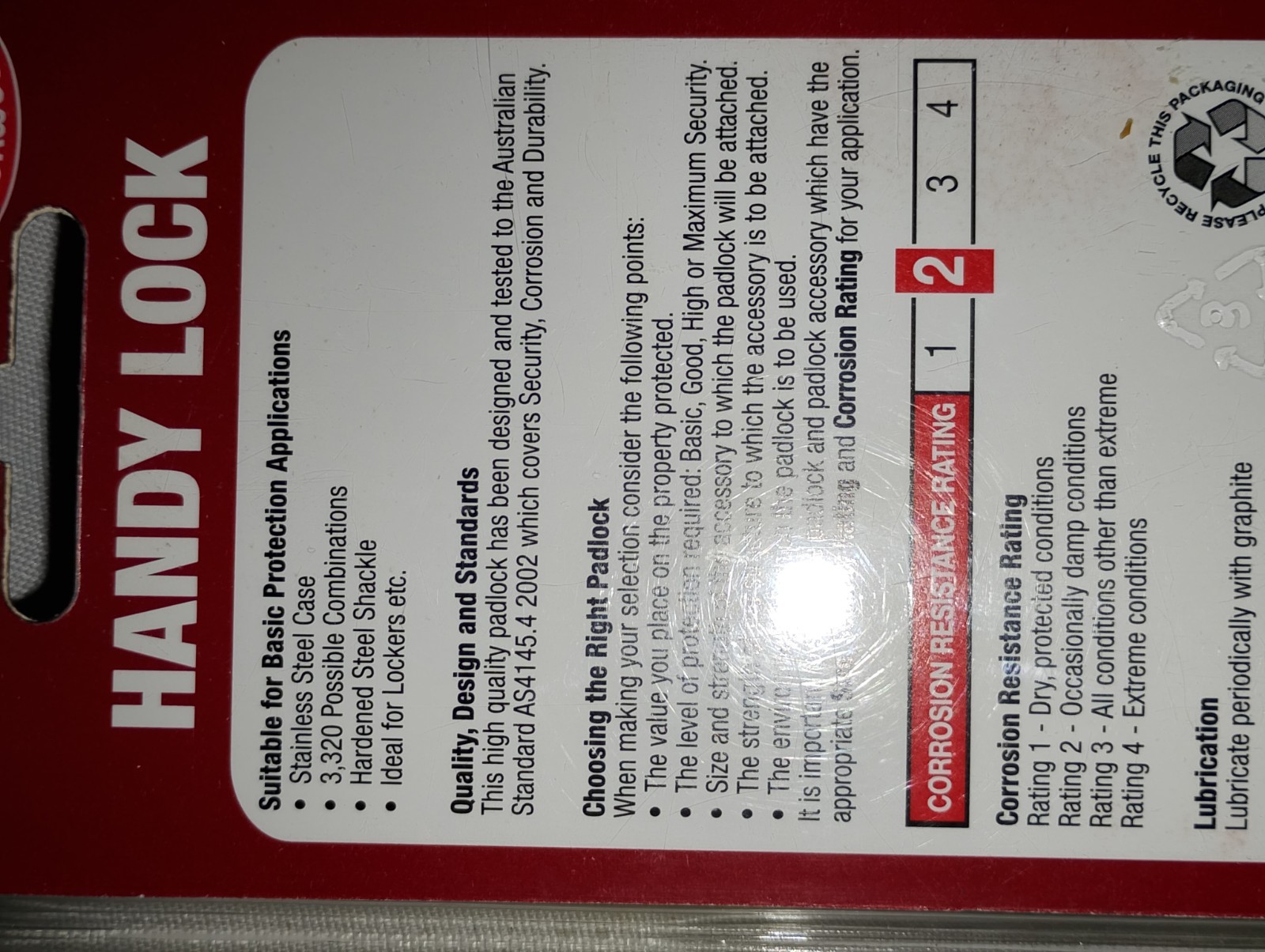 Lockwood Handy Lock Dial Padlock