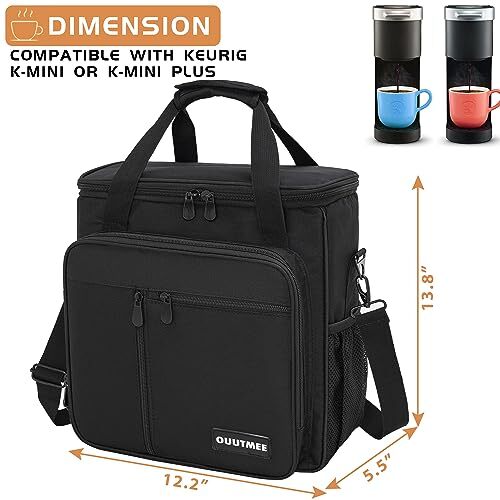 Coffee Maker Carrying Bag Compatible with Keurig K-Mini or K-Mini Plus Single...
