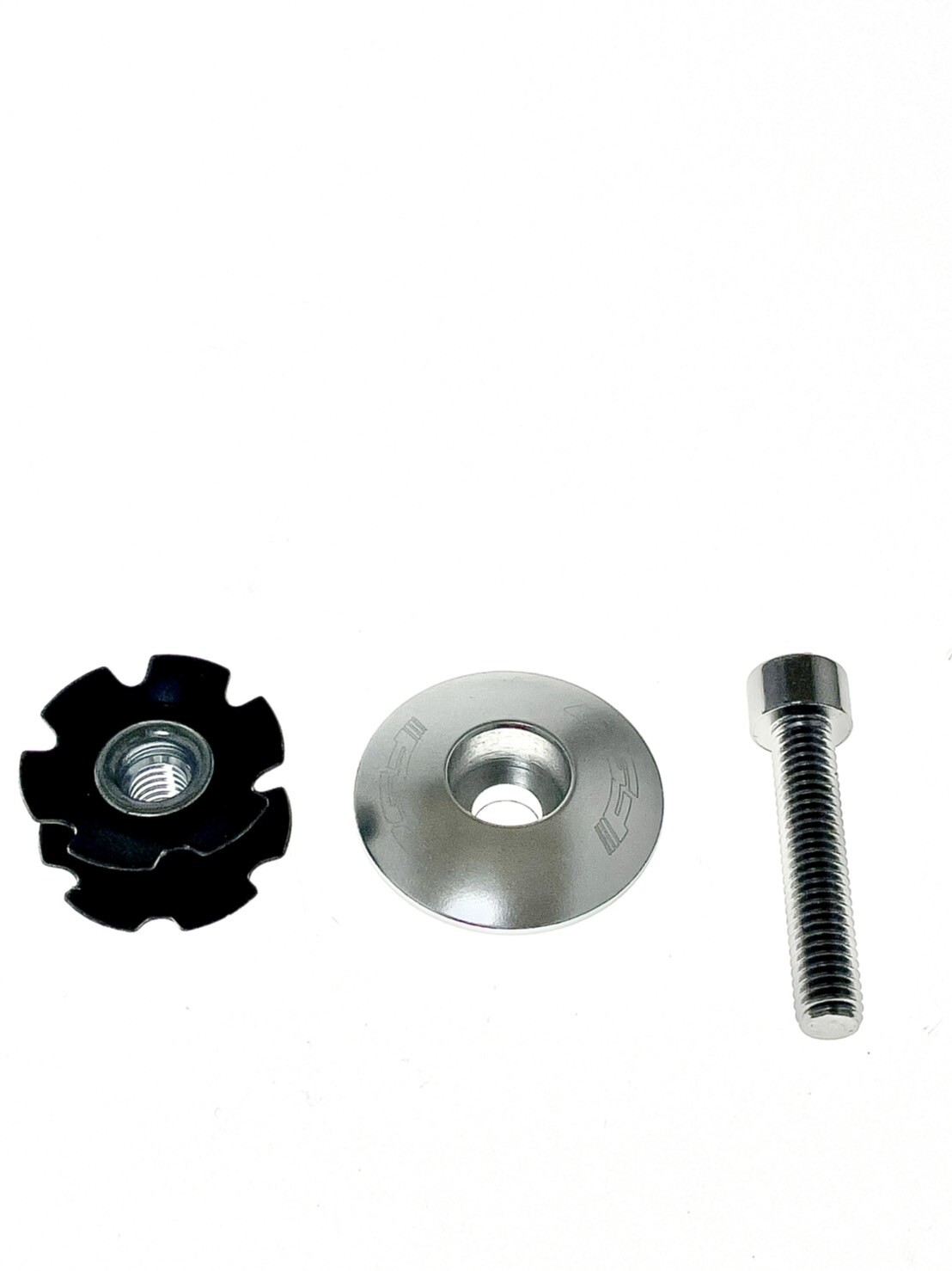 FSA Bicycle Headset Star Nut & Top Cap Set 1" TH-375-1 Silver