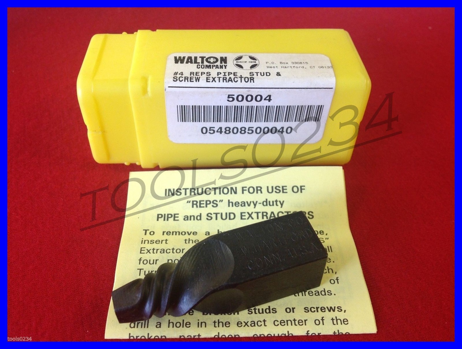 #4 Walton 50004 Reps 1/2" Pipe Extractor USA