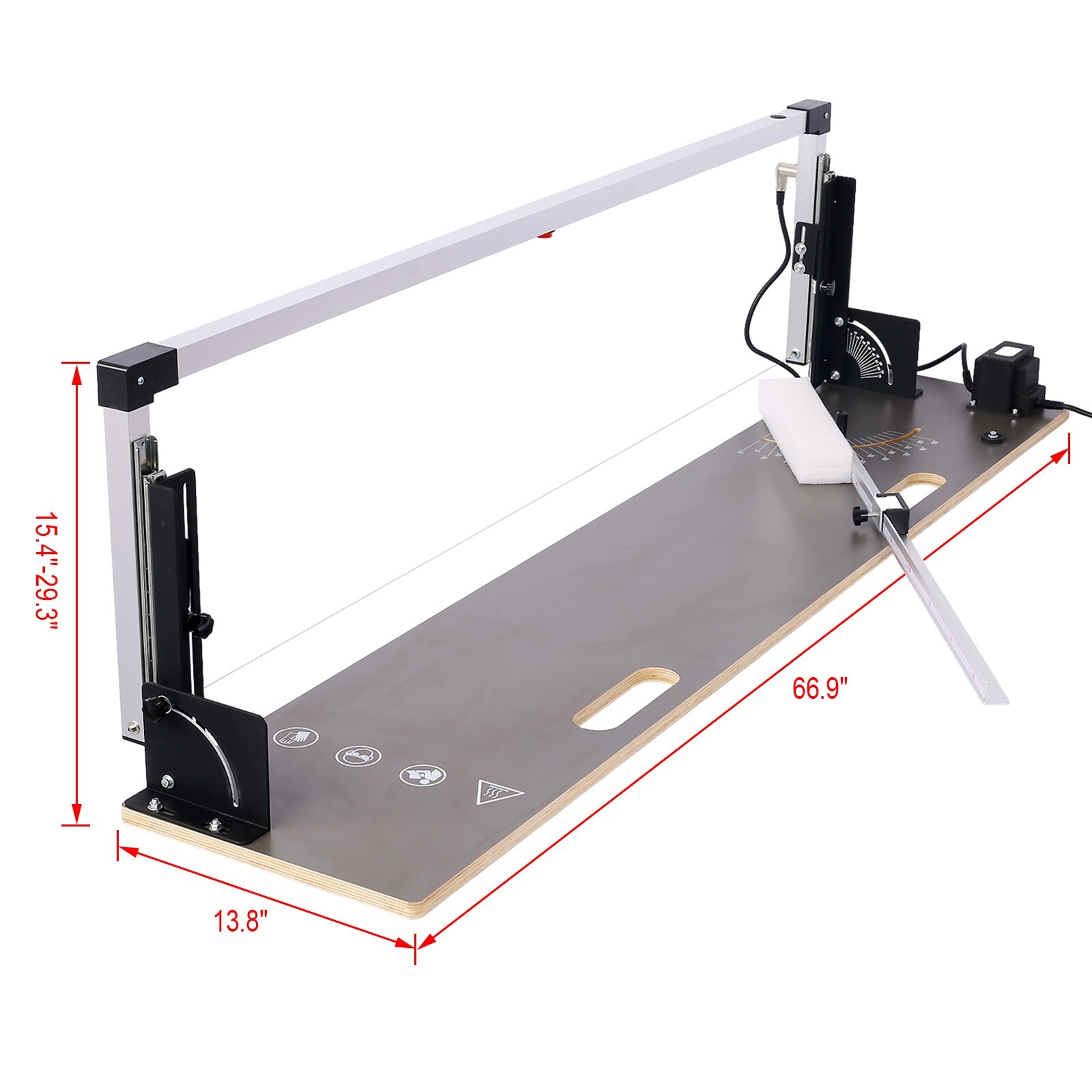 Pro Hot Wire Styrofoam Cutter Foam Cutting Machine 67'' Work Table up to 450℃
