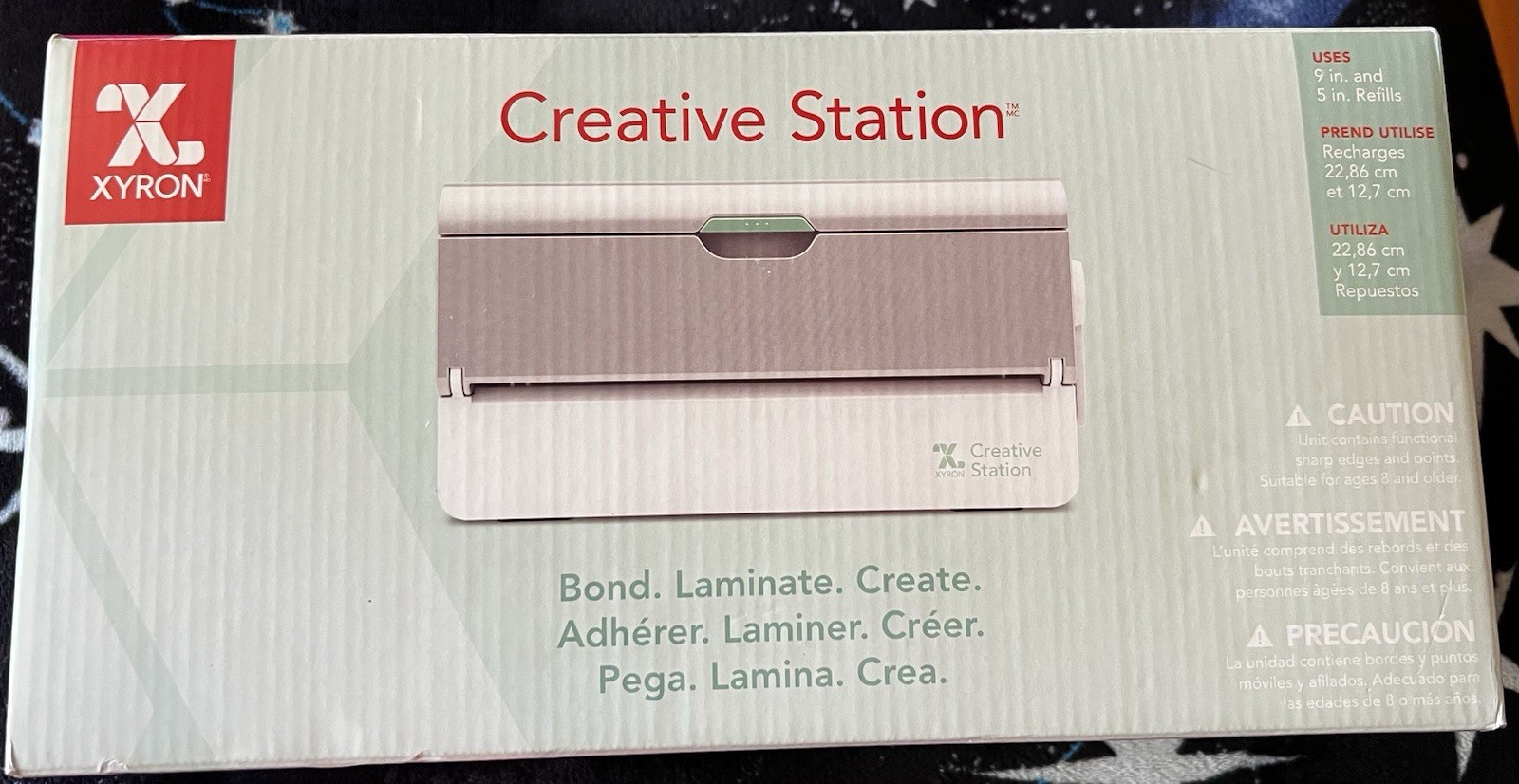 Xyron Creative Station 9" + Permanent Adhesive ( 9 In X 25 Ft ) NRFB. New